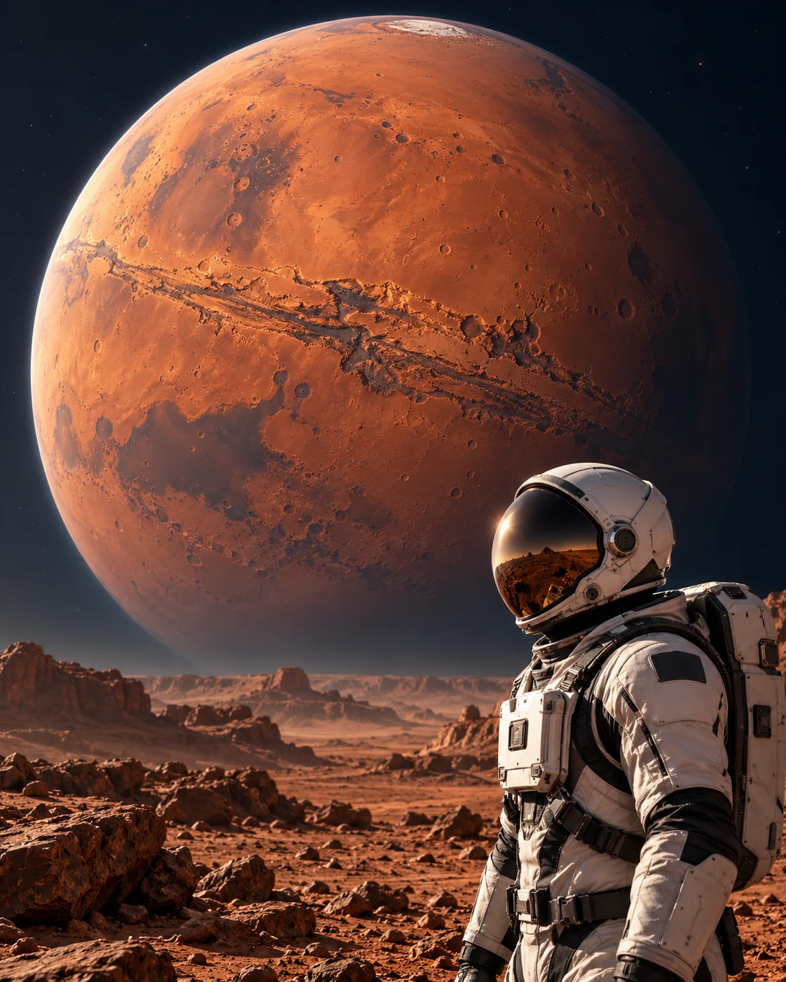 Replaceable concept illustration of Mars