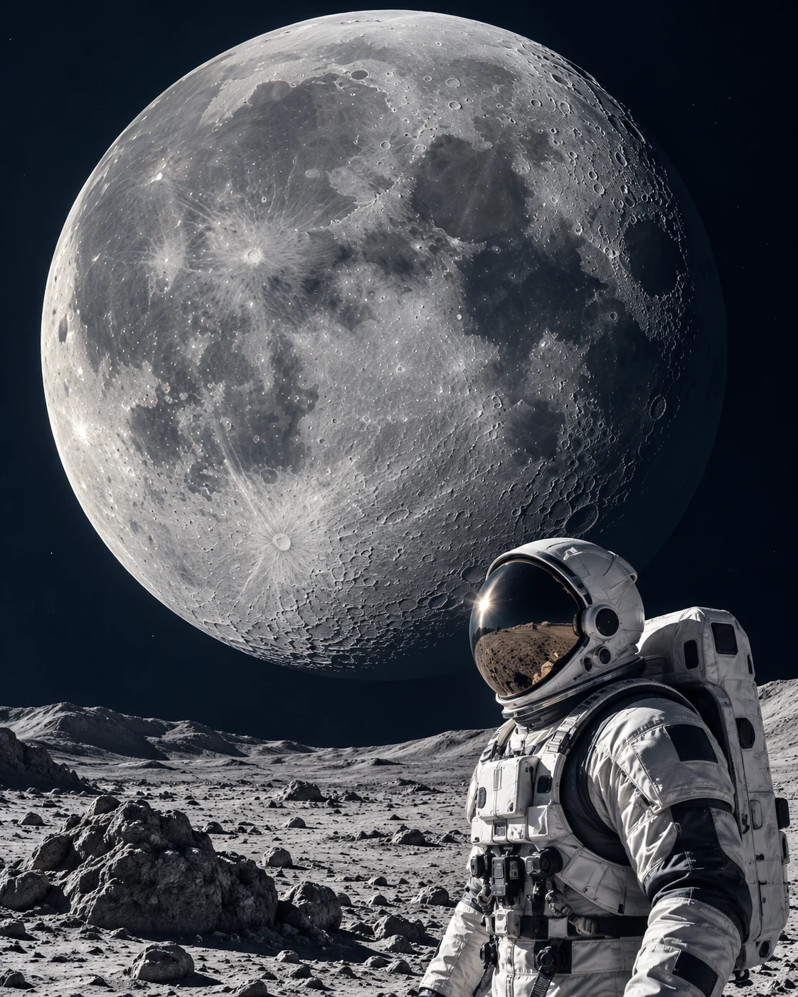 Replaceable concept illustration of Moon